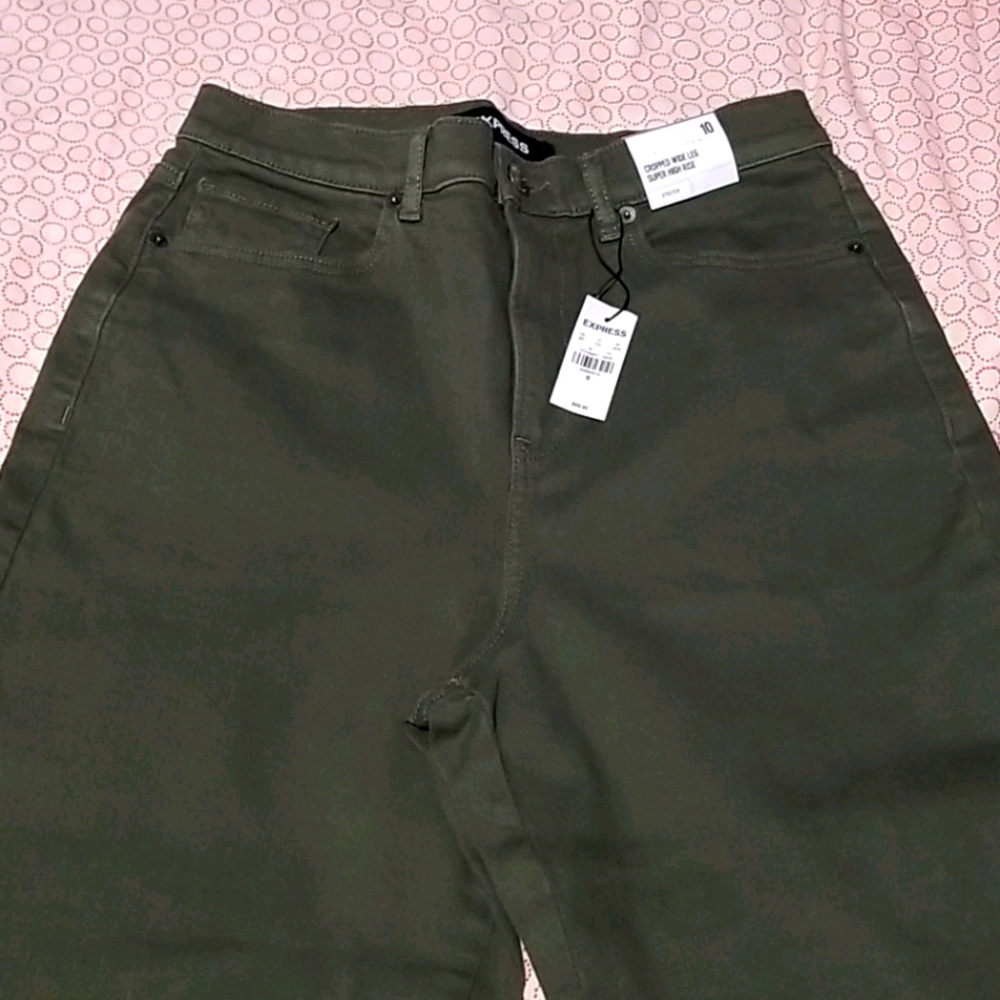Olive green Express Jeans / pants size10